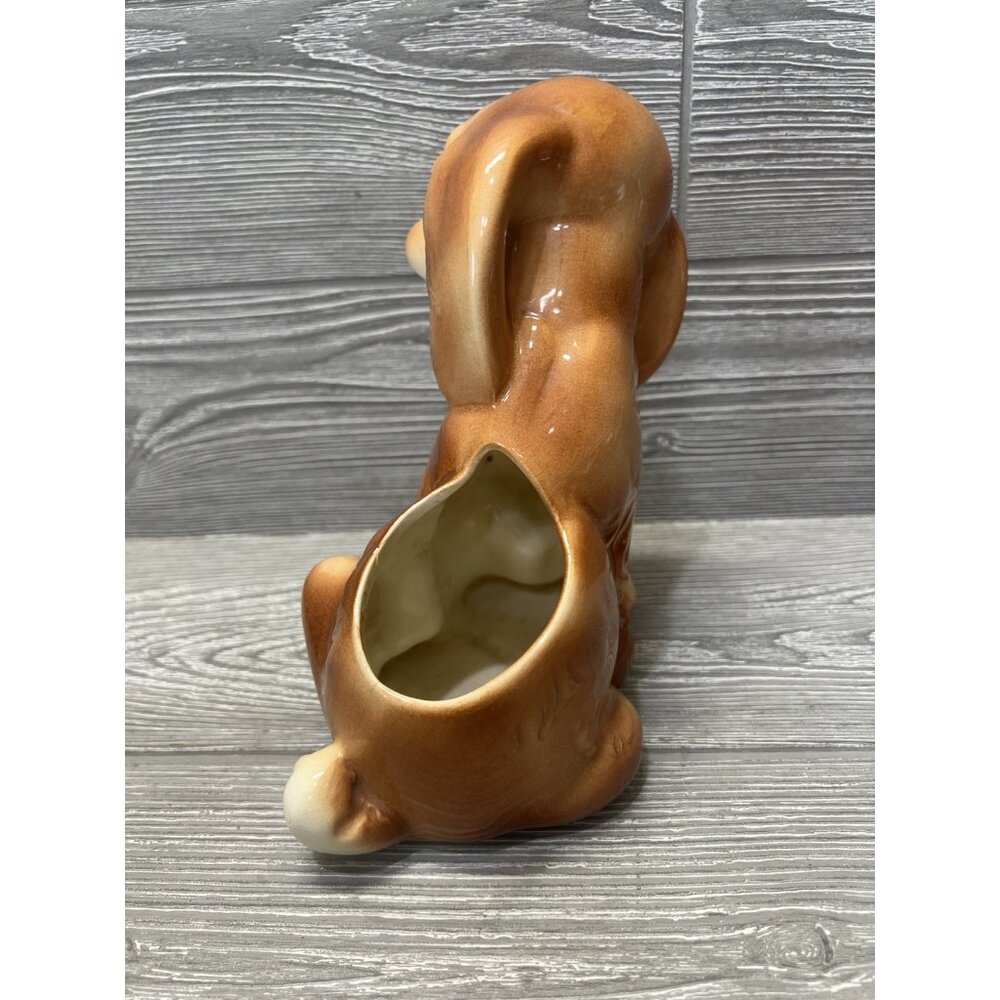 Vintage Ceramic Cocker Spaniel Puppy Dog Planter 7.5” Midcentury Figurine - Picture 3 of 9